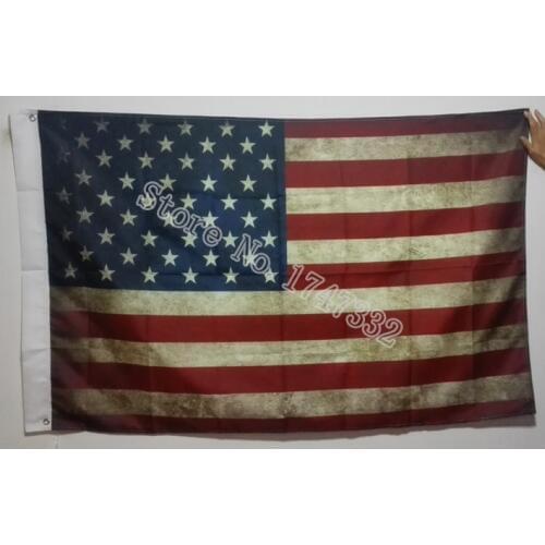 USA United States Antique do the old Flag Retro Flag hot sell good 3X5FT 150X90CM Banner brass metal holes Custom Flag
