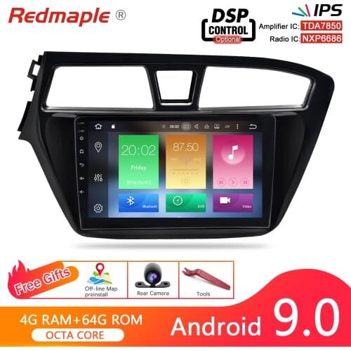 IPS Android 10.0 Car DVD player GPS Navigation Multimedia Stereo For HYUNDAI I20 2015 Auto Radio Audio WIFI Bluetooth Headunit