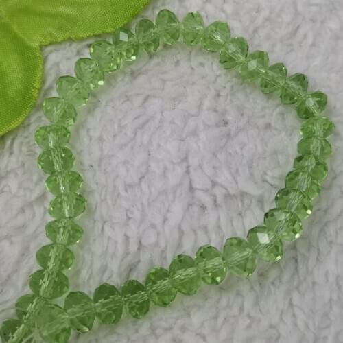Free Ship 1000 pcs fruit green Crystal Glass Rondelle Faceted loose spacer beads 8mm