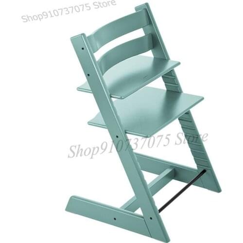 Childrens Dining Chair Household Solid Wood Baby Dining Chair Multi Functional Adjustable High Stool Baby Chair Growth Chair