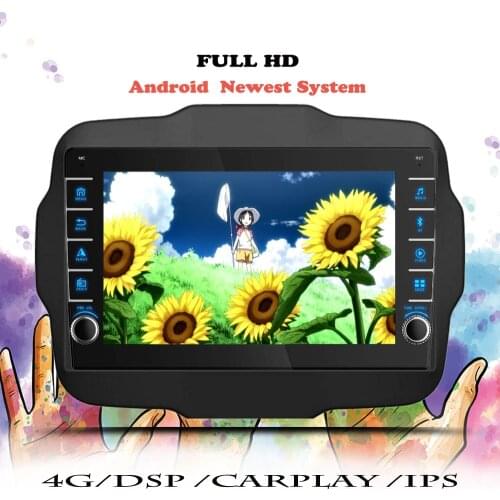 Android Multimedia Player For Jeep Renegade 2014 2015 2016 2017 2018 2019 2020 Car Radio Navigation GPS 2 din DVD Tape Recorder