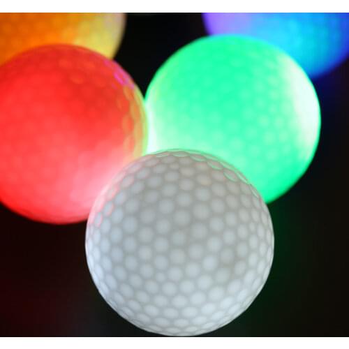 Surlyn 3pcs/Box LED Golf Balls Night Training Constant Shining Two Layer Golf Practice Balls Colors For Choice 42.6mm Diameter