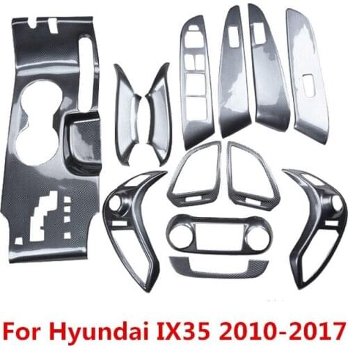 Center Console Cover Gear Panel Sticker Window Control Outlets Moulding Trim for Hyundai IX35 2011 2012 2013 2014 2015 2016 2017