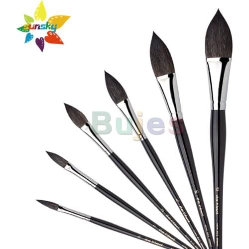 Original Germany da vinci 803 Handmade Russian squirrel hair Hazelnut shape Gouache watercolor brush pen Artist art supplies