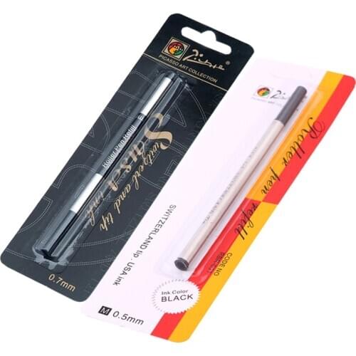 Picasso Pimio Switzerland Tip Roller Ball Refill 0.5mm 0.7mm Screw Type Roller Pen Refills Black Ink Blue refill 5pcs/lot