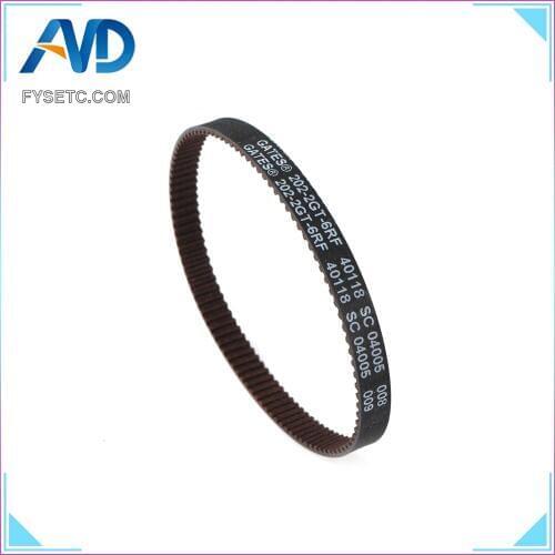 GATES-LL-2GT 3D Printer 2GT Belt Length 202mm Width 6mm Closed Loop Fiberglass Reinforced Rubber GT2 Timing Belt 2GT-6