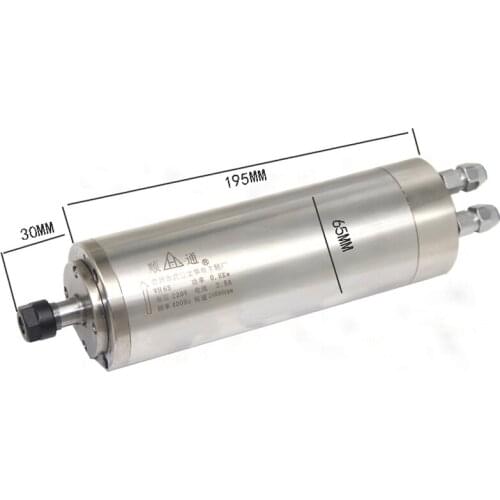 Shuntong spindle motor 800W-65 diameter, 220V 2.5A 400Hz 0-24000rpm, ER11 chuck. Water cooled spindle motor