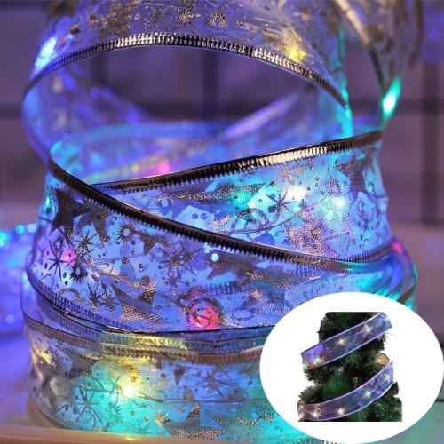 4m 40leds LED Ribbon Copper Wire Fairy Light String Christmas Tree Decoration for Home Wedding Holiday Garland Navidad Decor