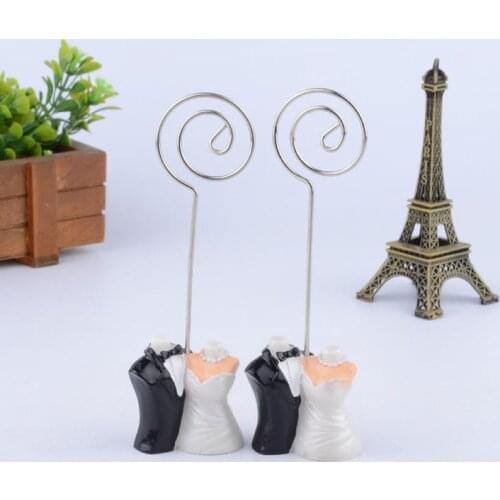 Table decoration Bride and Groom Place Card Name Mr Ms. Cards Holder wedding favor 24pcs