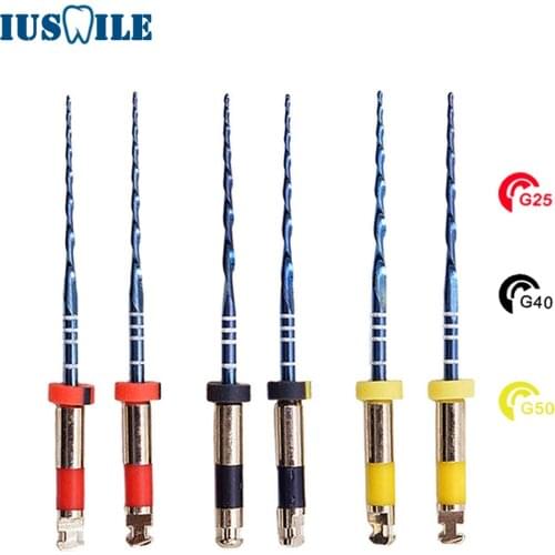 Reciprocate Dental Endo Flexible Rotary Root Canal Files Niti Blue Material Dentistry One File Only Reciprocating Motion