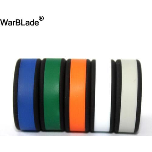 WarBLade 8mm Hypoallergenic Crossfit Flexible Silicone Ring For Men Women Wedding Rings Can DIY Change Color Rubber Finger Ring