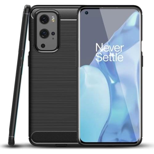 1+9 Luxury Carbon Fiber Protection Case For Oneplus 9 Pro Case Silicon Soft Case For One Plus 9 Pro cover fundas