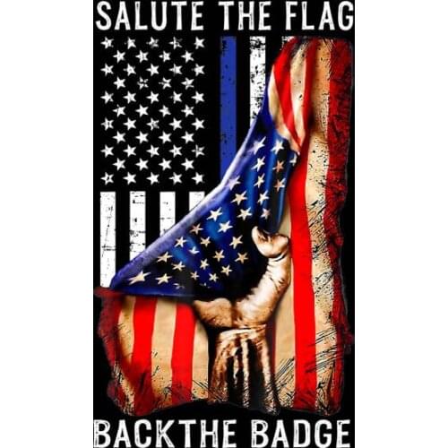 Salute The FLAG 90x150cm WITH America Flag, Trending Police, Thin Blue Line