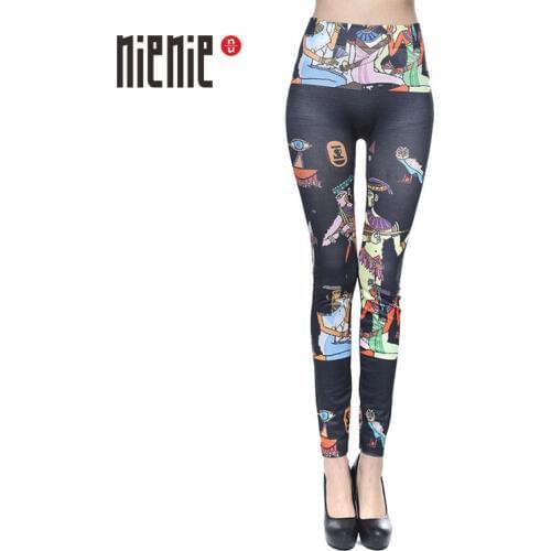 High Waist Women leggings Cartoon Printed pants New Fashion Slim Stretchy Leggings Sexy Elastic Skinny Pants bottoms