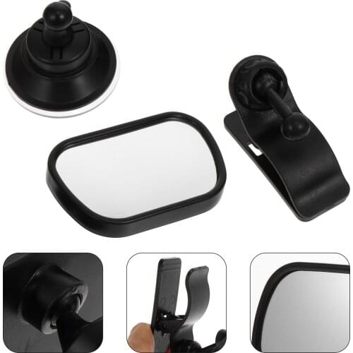 1 Set of Baby Car Mirror Rearview Mirror Backseat Observation Mirror (Black)