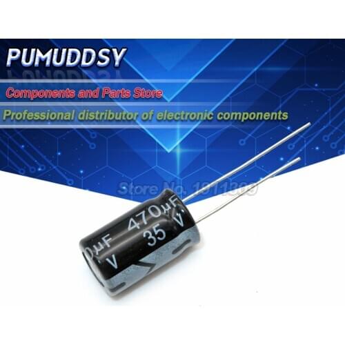 10PCS Higt quality 35V470UF 10*17mm 470UF 35V 10*17 Electrolytic capacitor