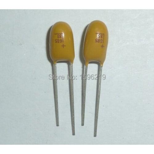 200pcs Tantalum capacitor 6.8uF 35V 685 Brand New 35V6.8uF DIP Radial
