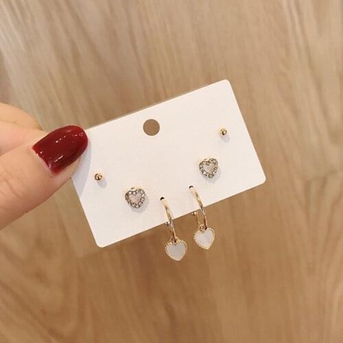 2021 Fashion Cute Gold Color Heart Love Dangle Earrings for Girls Women Female Birthday Gift Lovely Jewelry Gifts Drop Earring