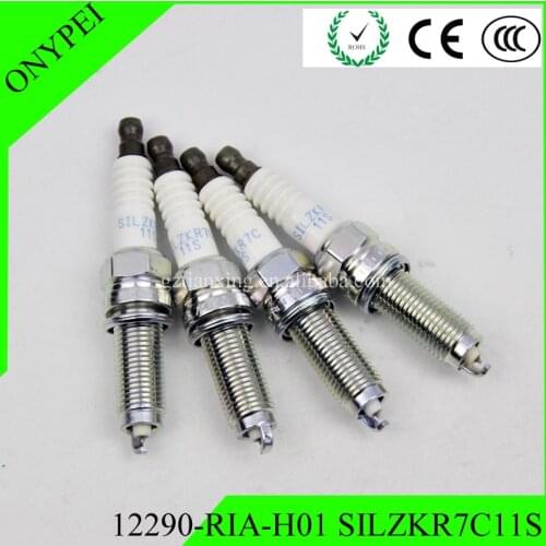 4-6PCS 12290-R1A-H01 SILZKR7C11S Iridium Spakr Plug For Honda Crider Jade Odyssey Accord Civic CR-V HR-V SILZKR7C-11S