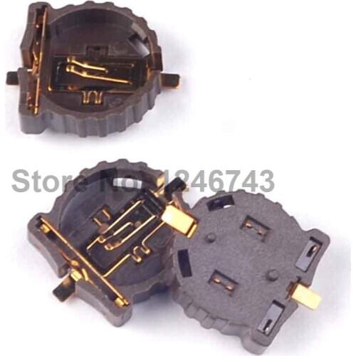 50PCS Button Battery Socket Clip Holder Box Case Portable CR1220