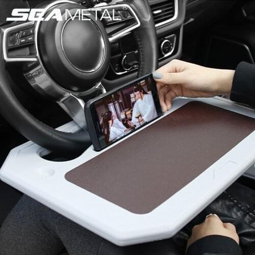 Car Table Steering Wheel Double Side Table Support For Food Drink Laptop Phone Support Interior Automobile Car Table Accessories