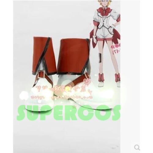 Free Shipping! Cute High Earth Defense Club Love! Hakone Yumoto Battle Lover Scarlet Cosplay Shoes Boots Professional Handmade