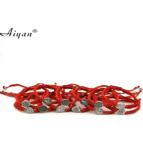 12Pieces Baby Size 0.9Cm Saint Benedict Woven Bracelets To Women And Men Can Be Given As a Gift