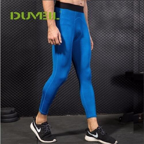 DUVEIL PRO tight Running Pants Sweating Quick Drying Trousers Male Compression 7 Pants 3D Printing Fitness Exercise Trousers