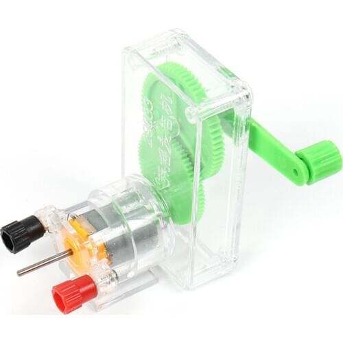 Children DIY Hand Crank DC Generator Model Fan Kit Experiment Kid Education Toy Physics Circuit Teaching