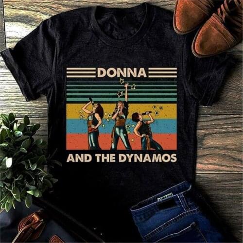 Donna And The Dynamos Mamma Mia T Shirt Ladies Black S-3Xl Cotton Custom Made Tee Shirt