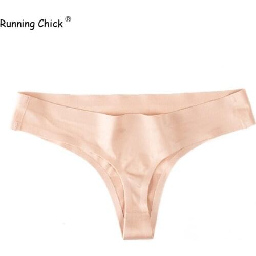 Ice Silk and Pure Cotton Crotch Lower Waist Level Women T-back 80% Nylon G-string Young Female Low-rise Solid Color 100 (%)