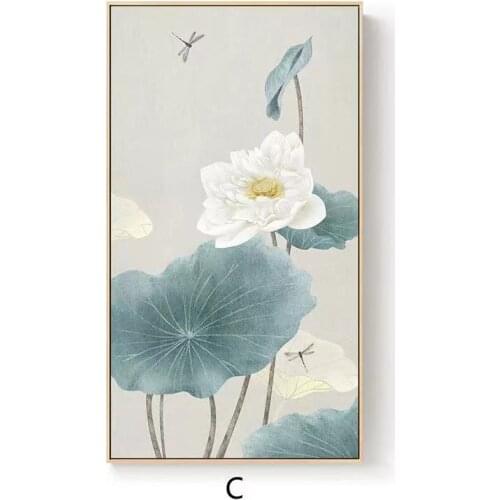 Chinese Traditional Flower Canvas Decoration Painting Wall Art Living Room Hallway Decoration Home Decoration