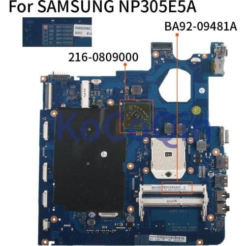 KoCoQin Laptop Motherboard For SAMSUNG NP305E5A NP300E5Z AMD 216-0809000 Mainboard BA92-09481A BA41-01843A DDR3