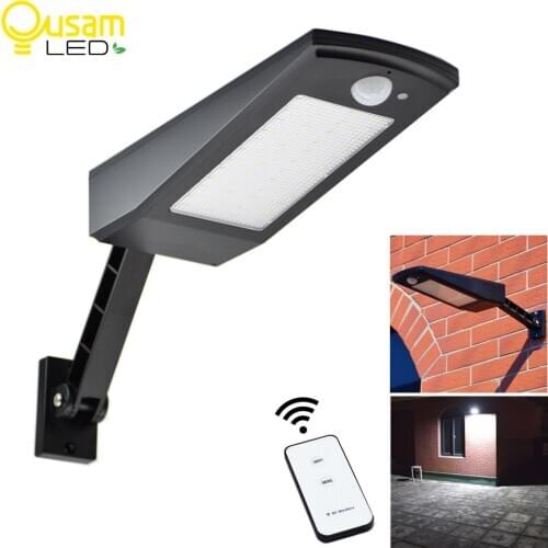 Solar Light Outdoors Wall Lamp PIR Motion Sensor Solar led Light Outdoor 48/60LED 4Modes With Remote Control Solar Lamps