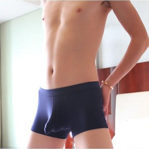 Funny Underwear Men Boxer Homme U convex Modal pure color fashion sexy gay guns isolated comfortable shorts Cueca Boxers