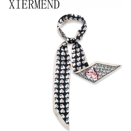 2021 new arrival small silk scarves tied bags bring small scarf women floating hair band women skinny scarf