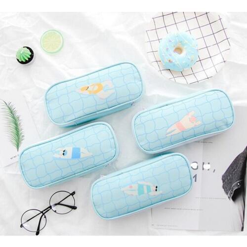 M069 New Cute Women Purses Cartoon Comes A Cool Pool Party Coin Purse Wallet Card Pen Bag