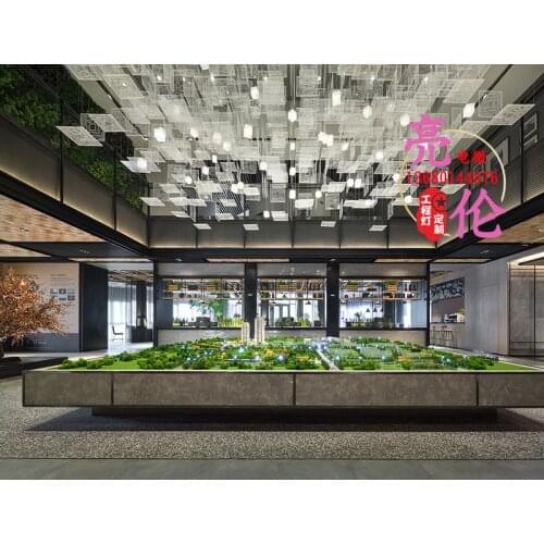 New Chinese-style box art chandelier sales department Shapan District hotel lobby villa project large crystal lamp custom