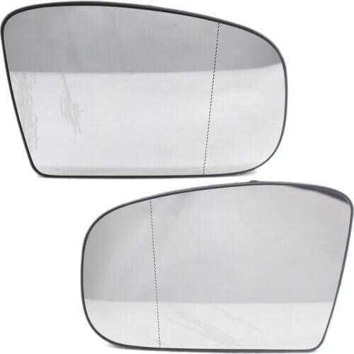 Pair of Heated Door Mirror Glass with Plate For Mercedes-Benz W220 1999-2002