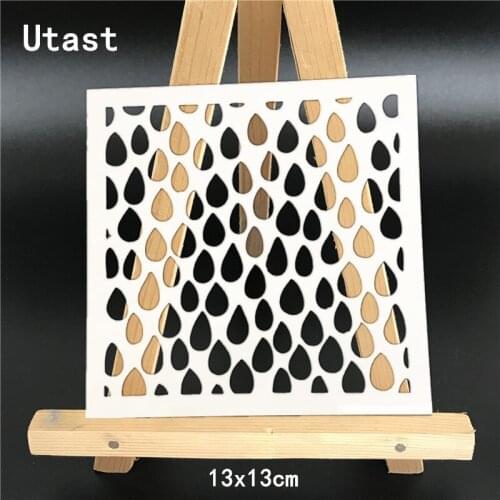 Water Droplets Rain DIY Plastic Layering Stencils Masking Spray Template For Wall Scrapbooking Painting Photo Album Paper Craft