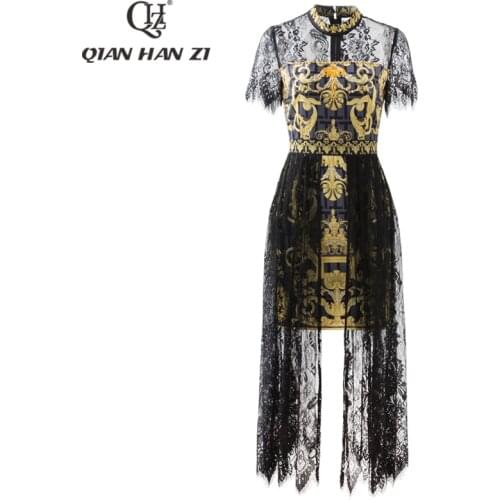 Летние платья с разрезом Qian Han Zi China At AliExpress