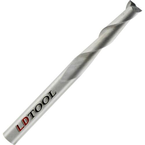 10pcs/lot 3.175 X 15mm Carbide CNC Two Flute Spiral Bits for Cutting Acrylic, MDF CUTTER- 2LX3.15 Tools From Factory Free Ship