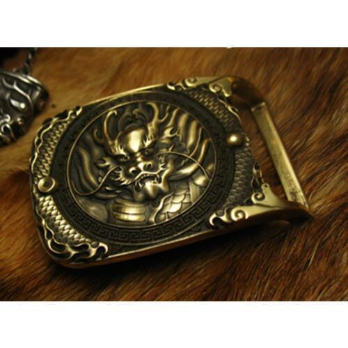 Handmade Divine Beast-Unicorn Pattern High-grade Brass Belt Buckle | Mens Belt Head | Belt Accessories