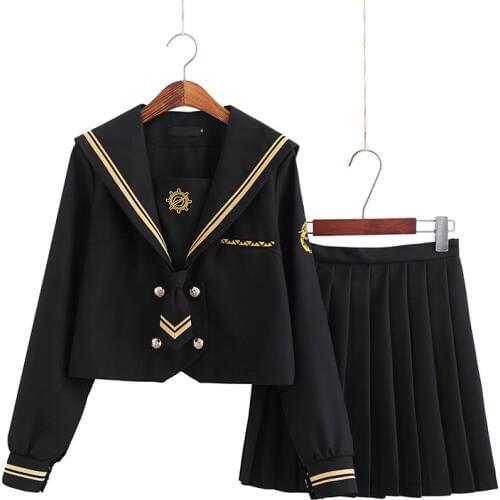 Japanese Jk Uniforms Sailor Suit girls Cosplay College Middle School Uniform Dress For Girls Students Anime Pleated Skirt