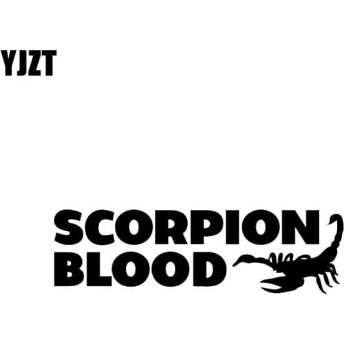 YJZT 16.7CM*4.9CM Nifty Scorpion Fearsome Thriller Decal Vinyl Car Sticker Cartoon Black/Silver C19-0407