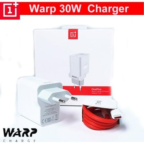 Original OnePlus Warp Charge 30 Power Adapter Warp 30W EU Charger EU US Charger Cable Quick Charge 30W For OnePlus 7 7T Pro