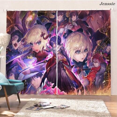 3D Fate/Grand Order Blackout Curtains Living Room Window Printed Curtain Teens Bedroom Curtains Finished Curtains For Home
