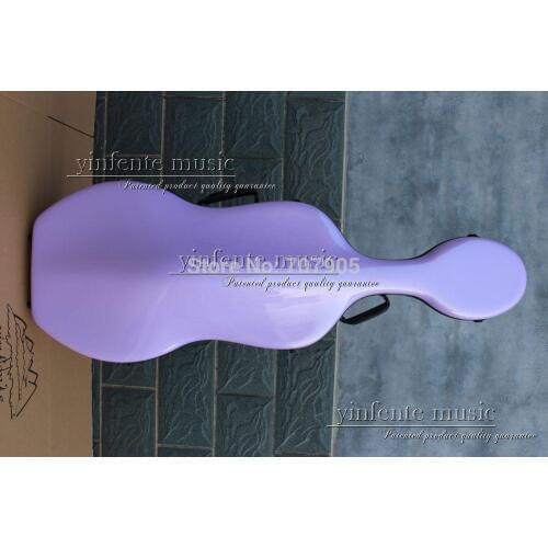 One purple 4/4 Cello Case Hard case Carbon Fiber Strong Light High quality wine Color N6