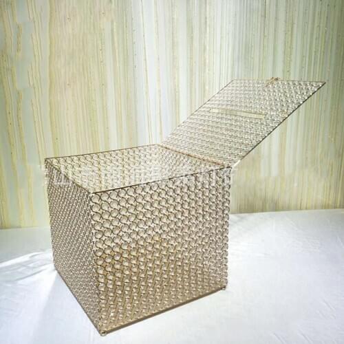Golden Silver Square Big Money Box Wedding Box Sign in Card Box