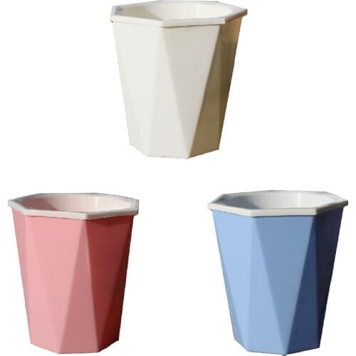 1Pcs Simple Style Plastic Rhombus Automatic Water-absorbing Lazy Flower Pot New European Style Green Plant Flower Pot